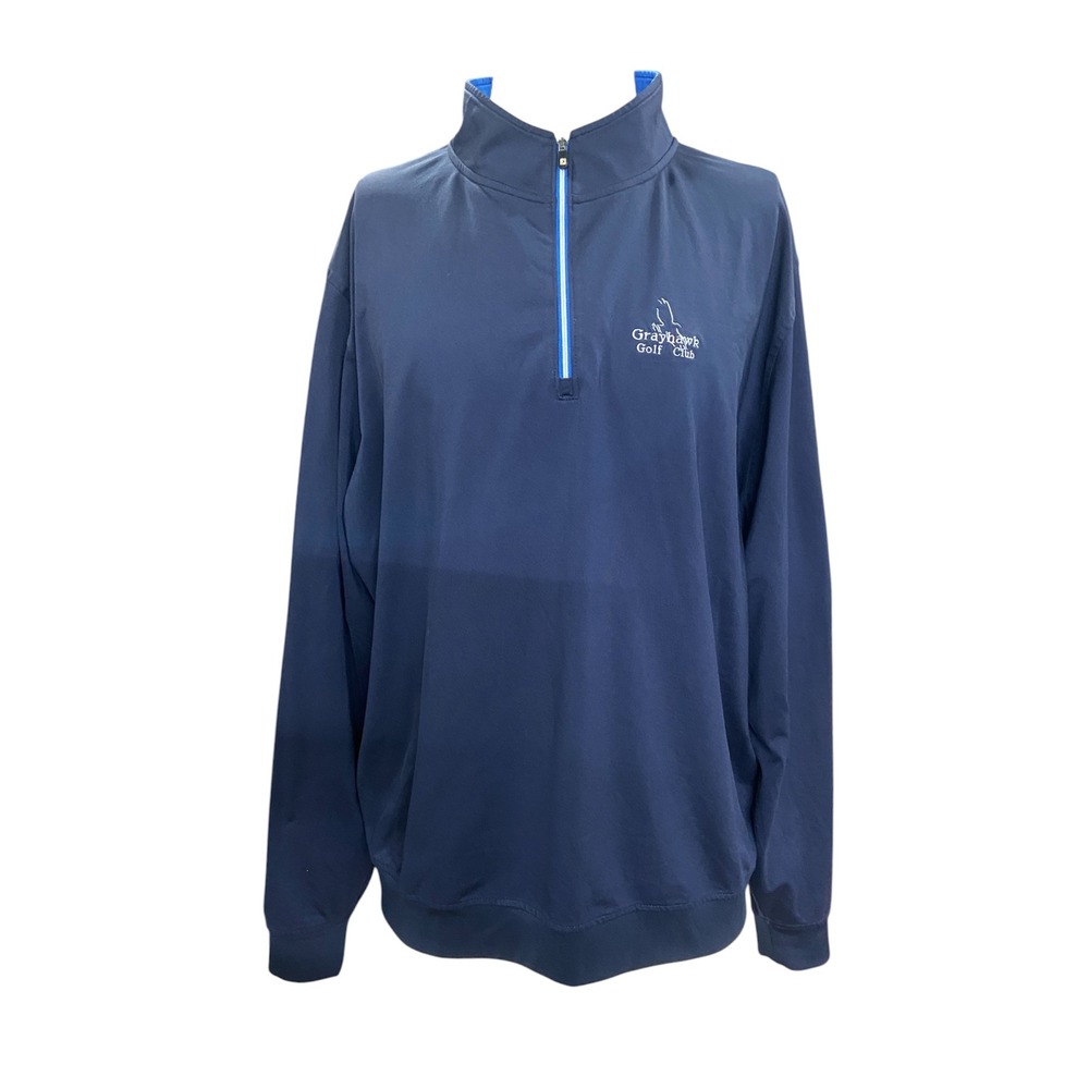 FootJoy Grayhawk Golf Club Mens 2XL Navy Blue Quarter Zip Pullover Sweater